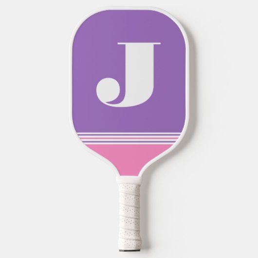 Initialen Paarse pickleball paddle (Voorkant)