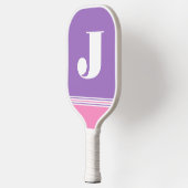 Initialen Paarse pickleball paddle (Links)