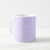 Initialen patroon violet lavender koffiemok (Voorkant links)