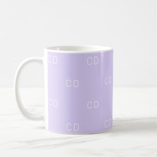 Initialen patroon violet lavender koffiemok (Links)