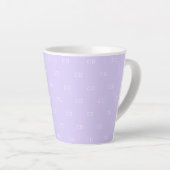 Initialen patroon violet lavender latte mok (Rechterhoek)