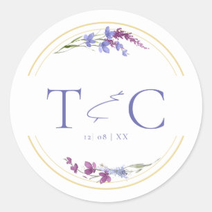 Initialen Peri ID954 van de Waterverf van het Wild Ronde Sticker