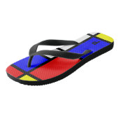 Initialen Piet Mondriaan Stijl Modern Kunstpatroon Teenslippers (Schuin)