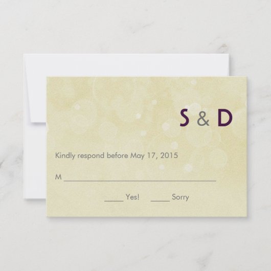 Initialen-responskaart RSVP Kaartje (Voorkant)