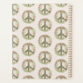  Initialen Retro "Bloom in Peace" Vredesbord Planner (Achterkant)