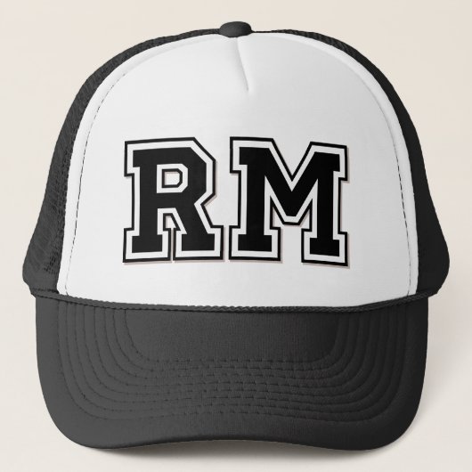 Initialen "RM"-Monogram Trucker Pet (Voorkant)