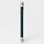 Initialen Roos Gold Navy Blue Minimal Geometric iPhone Hoesje (Rechterkant)