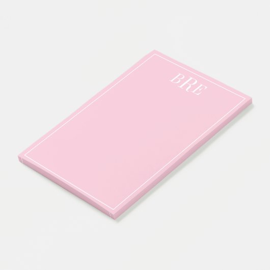 Initialen Roze Post-it® Notes (Schuin)