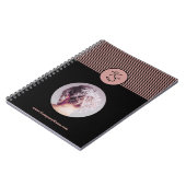 Initialen Roze Zwart Haarstylist Workshop Notitieboek (Linkerzijde)