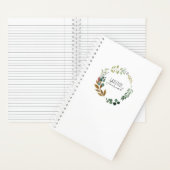 Initialen Rustic Modern Leaves Notitieboek (Binnen)