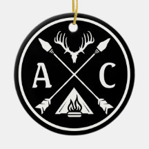 Initialen Rustiek Avontuur Ronde Embleem