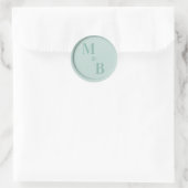 Initialen sage green wax seal stickers bruiloft (Tas)