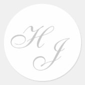 "Initialen" Stickers/Envelopafdichtingen Ronde Sticker (Voorkant)