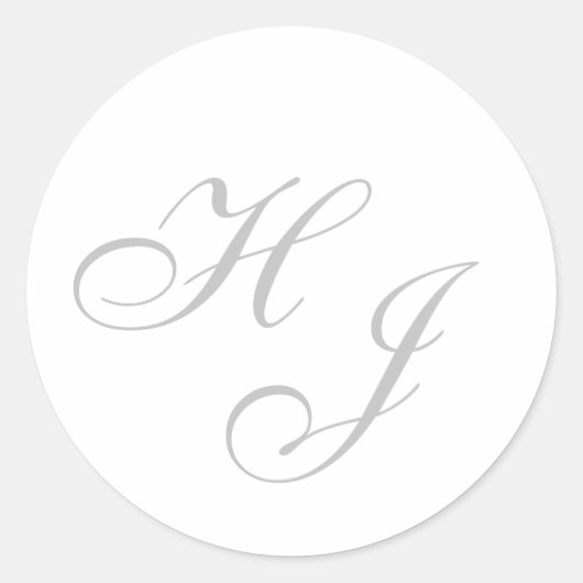 "Initialen" Stickers/Envelopafdichtingen Ronde Sticker (Voorkant)