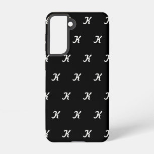 Initialen telefoonhoes (zwart en wit) samsung galaxy hoesje
