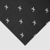Initialen tissuepapier (zwart-wit) (Detail)