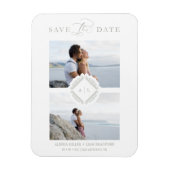 Initialen Trend Chic Ornament Sophisticated Weddin Magneet (Verticaal)