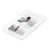 Initialen Trend Chic Ornament Sophisticated Weddin Magneet (Linkerzijde)