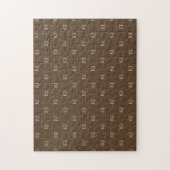 Initialen van Classy Brown en Beige Monogram Patro Legpuzzel (Verticaal)