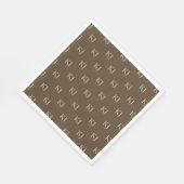 Initialen van Classy Brown en Beige Monogram Patro Servet (Hoek)