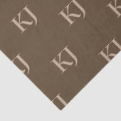 Initialen van Classy Brown en Beige Monogram Patro Tissuepapier (Detail)