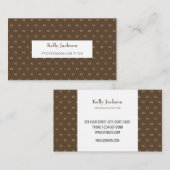 Initialen van Classy Brown en Beige Monogram Visitekaartje (Voorkant / Achterkant)