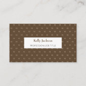 Initialen van Classy Brown en Beige Monogram Visitekaartje (Voorkant)
