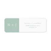 initialen van de bruinbruidegom - minimalistisch etiket (Voorkant)