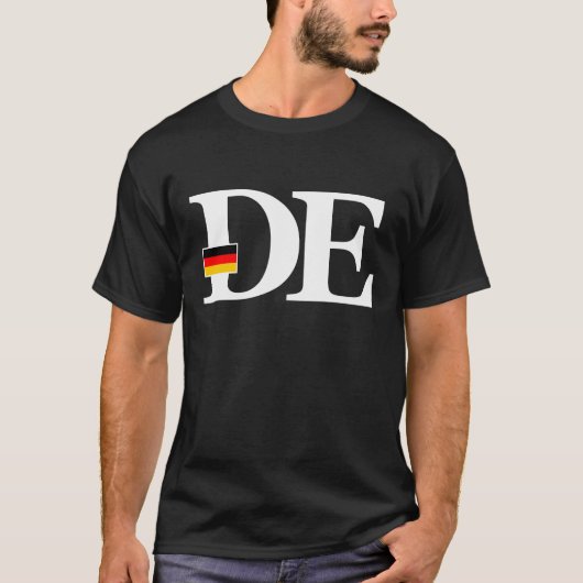 Initialen van de Duitse vlag en het land T-shirt (Voorkant)