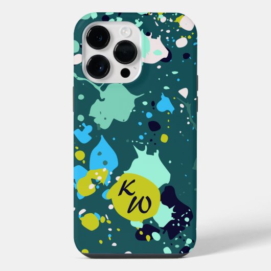Initialen van de Groene Verf van de Koel iPhone Hoesje (Achterkant)