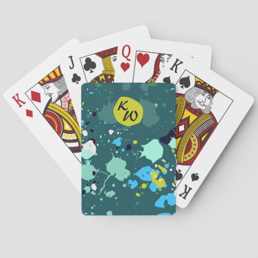 Initialen van de Groene Verf van de Koel Pokerkaarten (Achterkant)