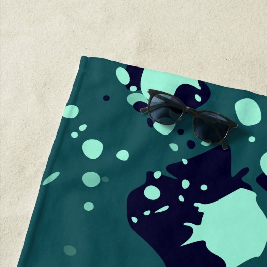 Initialen van de kleurrijke schilderplaat van de k strandlaken (In situ)