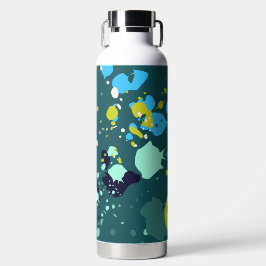 Initialen van de kleurrijke schilderplaat van de k waterfles