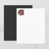 Initialen van een notitiepapier (Voorkant / Achterkant)