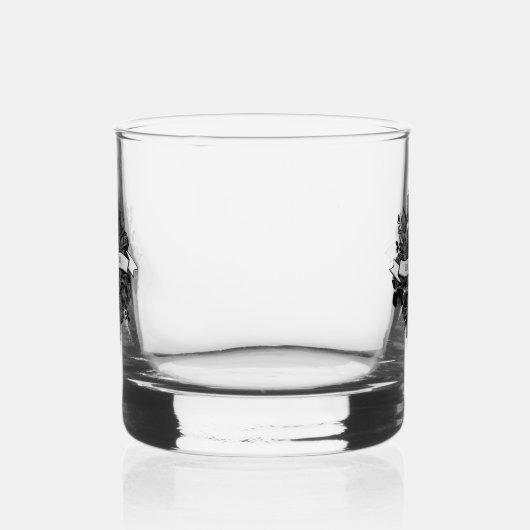 Initialen van het grommonogram - Zwarte Rozen Whisky Glas (Links)