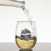 Initialen van het grommonogram - Zwarte Rozen Wijnglas Zonder Voet