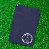 Initialen van het monogram golfhanddoek