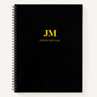 Initialen van het type Black and Gold Monogram Spi