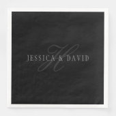 Initialen van koppelnamen & achternaam servet (Voorkant)