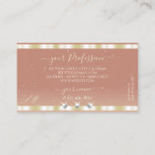 Initialen van Luxuria Gold Coral Sparging Diamonds Visitekaartje (Achterkant)