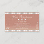 Initialen van Luxury Silver Coral Sparging Diamond Visitekaartje (Achterkant)