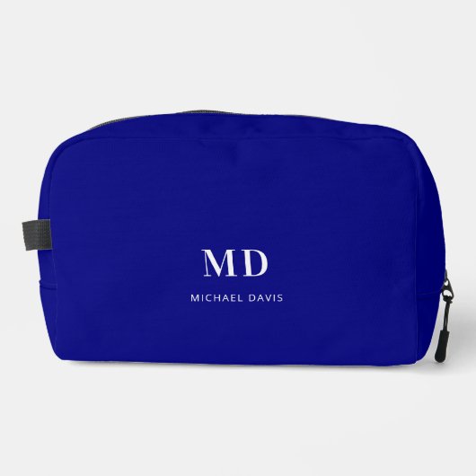 Initialen van Navy blue monogram Toilettasje (Voorkant)