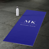 Initialen van Navy blue monogram Yogamat