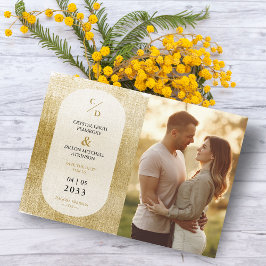 Initialen van Nice Golden Textured Effect Wedding 