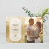 Initialen van Nice Golden Textured Effect Wedding (Staand voorkant)