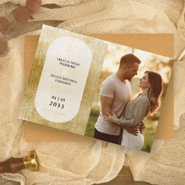 Initialen van Nice Golden Textured Effect Wedding Folie Uitnodiging