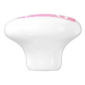 Initialen van paar | Subtle roze gradatie Keramische Knop (Zijkant)