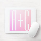 Initialen van paar | Subtle roze gradatie Muismat (Met muis)