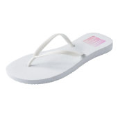 Initialen van paar | Subtle roze gradatie Teenslippers (Schuin)