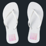 Initialen van paar | Subtle roze gradatie Teenslippers<br><div class="desc">Koel,  minimaal en modern.. Bedankt voor je aankoop!</div>